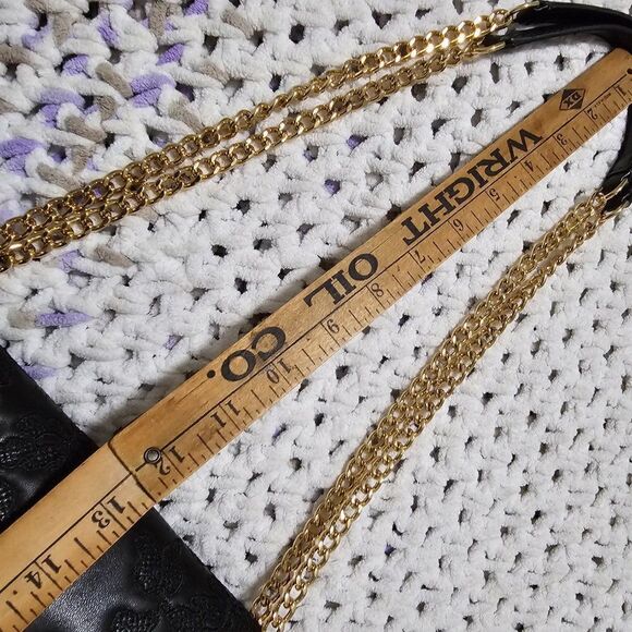 NWT MICHAEL KORS GENUINE LEATHER SLOAN GOLD CHAIN STRAP CONVERTIBLE BAG MEDIUM - Picture 16 of 16